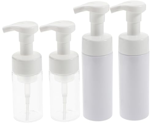 PACKOVE 4 Stück Sprudelpumpflaschen 100ml 150ml Pet Wiederverwendbare Make Up und Kosmetikbehälter Tragbare Reiseflaschen für Gesichtspflege und Shampoo