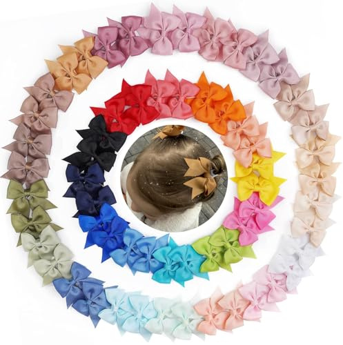 JOYOYO 60 stycken hårspännen och hårband för baby flickor, 6,5 cm (2,4 tum) bågar för småbarn