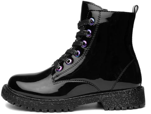 Lilley Junior Aimee Girls Black Patent Ankle Boot - Size 5 UK - Black