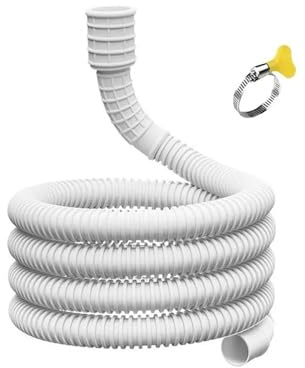 Tuyau d'entrée de machine à laver 5/6 m - Tuyau de vidange pour climatiseur mobile - Tuyau de fuite d'eau - Tube en plastique (5 m)
