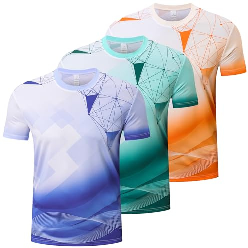 Cimic Sportshirt Herren Kurzarm Farbverlauf Sport Tshirts Funktionsshirt | Sport T shirts design mit bedrucktem, schnelltrocknend & atmungsaktiv, geeignet für Freizeit,Laufen, Fitness und Training