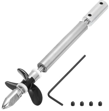 QUARKZMAN Albero Di Trasmissione Con Elica E Giunto Di Accoppiamento Per Kit Di Assemblaggio Per Modelli Navali RC, Albero L100mm, Manicotto L25mm, Elica D36mm A Tre Pale, Adatto Da 4 Mm