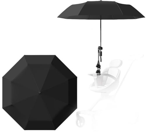 EpheyFIF Ombrellone parasole per passeggino UPF 50+: elegante protezione UV per passeggino bambino