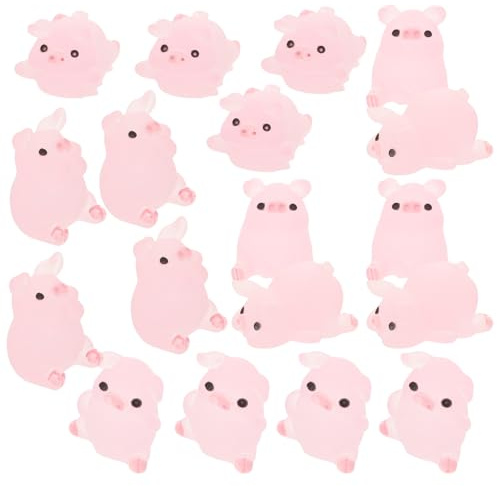 WHAMVOX 30 Kleiner Schweinchen Figuren aus Kunstharz Miniatur Tierfiguren für Mikrolandschaften Selbstgemacht Schweinchen Deko für Puppenhaus und Bastelprojekte