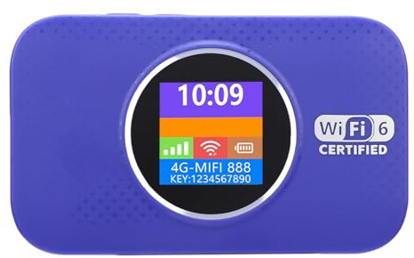 ASHATA Enrutador WiFi Móvil 4G LTE, Dispositivo de Punto de Acceso Portátil de 300Mbps con Ranura para Tarjeta SIM, Módem USB WiFi 6 sin Bloqueo para Viajes de Camping (Purple)