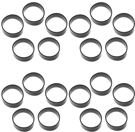 Kisangel Bridas para Cables de Silicona Planas Negras 12x4 Mm 500 Unidades, Bandas Elásticas de Goma Resistentes Antideslizantes para Organización en Oficina y Hogar