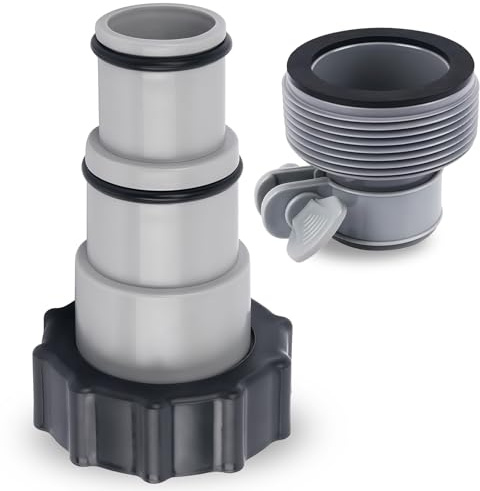 Adaptador Manguera Piscina 32 a 38 mm, 2 Piezas Adaptador de Manguera de Piscina A y B, Adaptador Piscina 32 a 38, Conector de Manguera de Piscina, Adaptador de Manguera para Bomba con Rosca Interior