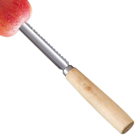 shjxi Togli Nocciolo per Frutta,Manico in Legno Antiscivolo Manuale - Strumento per Togliere il Nocciolo,Per Verdura Pera Casa Cucina Sala da Pranzo Ristorante Picnic