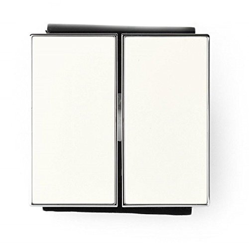 Niessen 8511 BL - Tecla Doble Interruptor/conmutador, Color Blanco