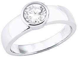 s.Oliver Ring 925 Sterling Silber Damen Ringe, mit Zirkonia synth., Silber, Kommt in Schmuck Geschenk Box, 2027573
