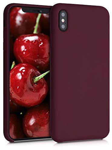 kwmobile Handyhülle für Apple iPhone XS Max Hülle - Case Silikon - Kabelloses Laden - Schutzhülle Cover in Tawny Red