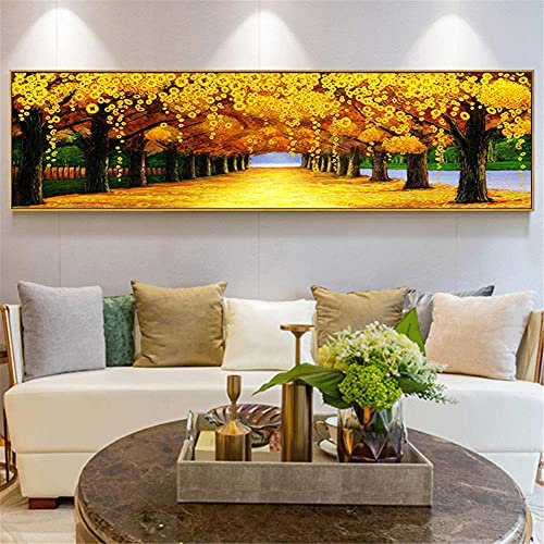 5D DIY Diamant Malerei Kits Geldbaum Full Strass Crystal Erwachsen Kreuzstich Stickerei Diamond Painting Mosaik Bilder Schlafzimmer Home Wall Dekoration Handwerk Square Drill 40x100cm/16x40in F11806