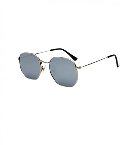 QTZTZ Sonnenbrille Herren eckige Metallfassung Sonnenbrille Sonnenbrille Damenbrille,D