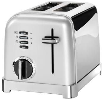 Cuisinart Tostapane a 2 fette | Ampie fessure, ideale per pane spesso e bagel | 6 livelli di doratura più scongelamento | Leva di sollevamento alta | Bollitore abbinato disponibile | Perla