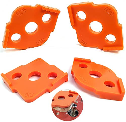 4 Stück Frässchablonen für Oberfräse, Radius Jig Router Templates,für Handkantentrimmer, Graviermaschine, Holzbearbeitungswerkzeug(R5 R10 R15 R20 R25 R30 R35 R40)