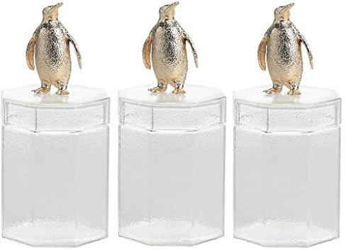 XXZY Vorratsbehälter aus Glas, klar, 3 Stück Vorratsglas, Küche, Nuss, Vorratsbehälter, Badezimmer, Lebensmittelspender