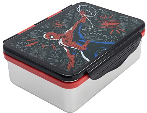 Stor Bote de pan de acero inoxidable resistente al agua | Acero Inox XXX ML SPIDERMAN BLACK BOARD