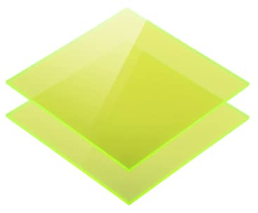 Acrylglas Zuschnitte leuchtend farbig, Fluoreszierend, GS Platte, 3 mm stark, vielfältig verwendbar, INNEN & AUßEN, bruchfestes Marken Acrylglas für Lichtobjekte (Grün Fluoreszierend, 20 x 30cm)