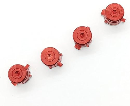 VKMKV Pulsanti di Proiettile in Metallo di Ricambio Thumbstick cap Joystick Cover for Playstation 4 for PS4 for Dualshock 4 Thumbstick analogico (Color : Red)
