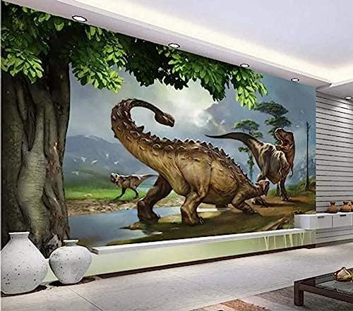 Papel pintado de gama alta sala de estar 3D estereoscópico dinosaurio Mural pared de fondo Decoración Fotomural Sala De Estar Pared Pintado Papel Tapiz No Tejido-430cm×300cm