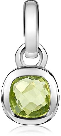Materia Damen Anhänger Silber 925 Peridot Edelstein KA-248-Peridot_ohne Kette