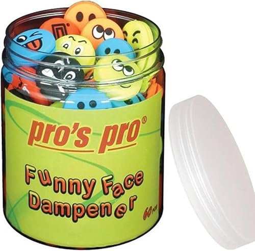 Generisch Pros Pro Funny Face - Caja de 60 amortiguadores de vibraciones para tenis