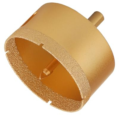 hsawbit Brazed Diamond Hole Saw, 80mm Tile Hole Cutter with Center Drill Bit, Core Drill Diamond Drill Bits for Porcelain Tile, Ceramic, Glass, Granite Quartz, Marble, Gemstone, Dry Drilling