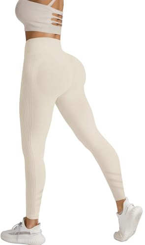 Zhiaek Legging de Sport Femme Taille Haute Anti Cellulite Push Up Pantalon