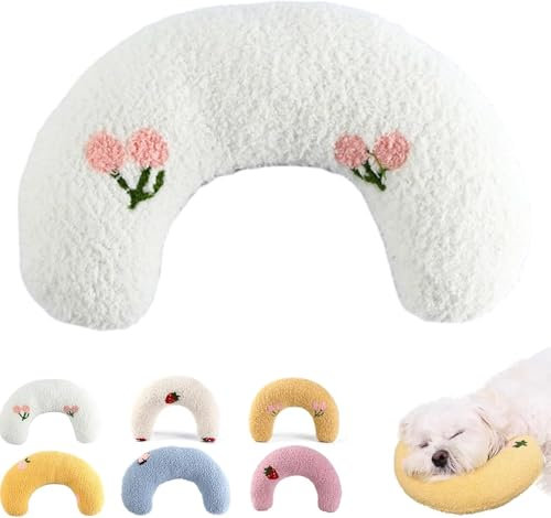 ZCXCsfp Plinko Hundekissen, Beruhigungskissen für Hunde, ultraweich, flauschig, hohe Dichte, beruhigendes Kissen, Angstlinderungskissen für Hunde, zugeschnittenes Beruhigungskissen für Hunde (Weiß-A)