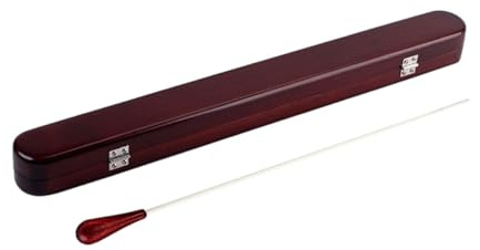 BESTonZON Holz Dirigentenstab Mit Rosewood Griff Und Aufbewahrungsbox Braun Ausgewogenes Orchesterleitung Zubehör Für Dirigieren Und Musikunterricht