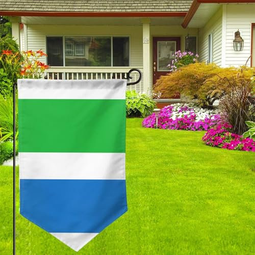 Bandera de jardín de Sierra Leona de 32 x 45 cm, perfecta para decoración de patios, jardines y balcones