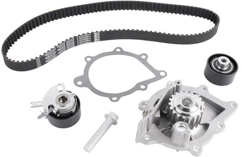 Merautop SJ Kit pompa acqua e cinghia di distribuzione Kit PowerGrip + Kit cinghia di distribuzione pompa acqua di ricambio per C4 C5 DS4 Focus Vivaro C 308 3008 Codice articolo KTBWP9950 KP25672XS
