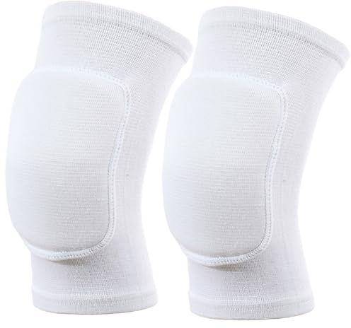 SUJAYU Un par de coderas de voleibol, coderas tándem, coderas para voleibol, coderas, coderas, protectores de codo, tenis, baloncesto, Blanco, X-Small