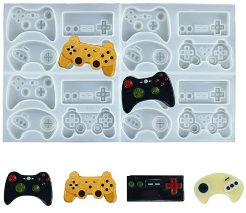 Game Controller Silicone Molds, Fondant Molds, Chocolate Candy Handmade Soap Ice Cube Biscuit Moulds, No-Stick Baking Trays Pan, Cake Decoration, Gift for Boys