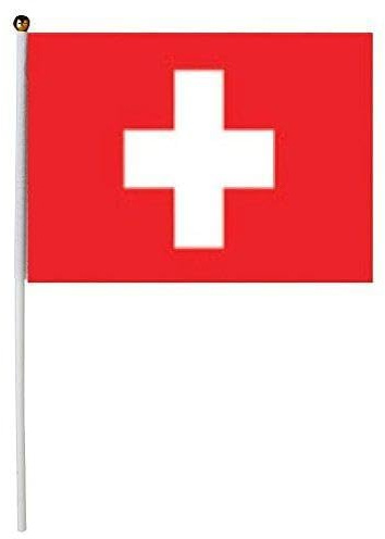 LP Divertissements Drapeau Suisse avec Baton 30x45cm