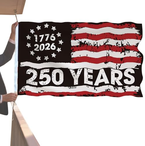 Bandera nacional de Estados Unidos, tela de poliéster resistente, tejido resistente a la decoloración, diseño clásico de rayas de estrellas, construcción lista para la intemperie, declaración
