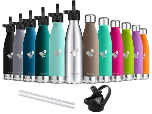 AORIN Vakuum-Isolierte Trinkflasche - 750ml - Wasserflasche BPA-Frei,24 H Kühlen & 12 H Warmhalten, Ideale Thermosflasche für Kinder, Schule, Sport, Outdoor, Fahrrad, Fitness