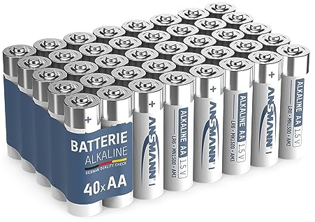 ANSMANN 40x AA Mignon Alkaline 1,5 V Batterien MN1500/LR6 für Spielzeug, Taschenlampe, Fernbedienung, Uhr - hohe Kapazität, niedrige Selbstentladung (Design kann abweichen)
