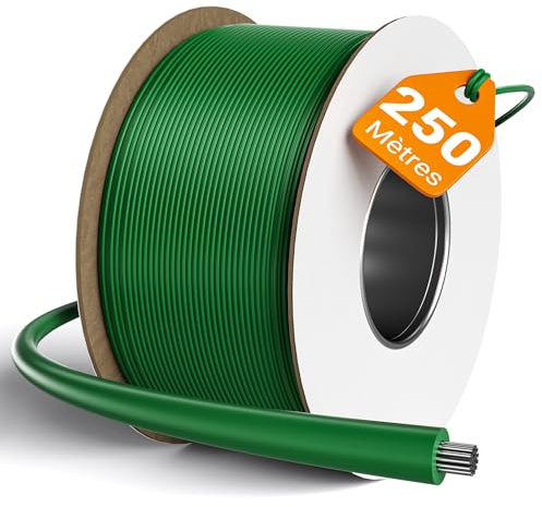 Wiltec 250 m Mähroboter Begrenzungskabel Ø 2,7 mm TCCA, kupferbeschichteter Aluminiumdraht, Leitkabel für Rasenroboter, Universal Begrenzungsdraht kompatibel mit diversen Rasenmähern
