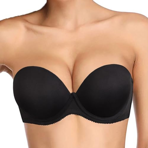 Plusexy Women's Push Up Strapless Bra Padded Wire Convertible Multiway Bras