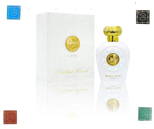 Lattafa Halal Attar Opulent Oud Musk Blue Black White Eau de Parfum, Zerstäuber, 100 ml (Cedar,100ml(1erPack))