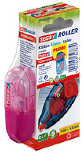 tesa - tesa ecoLogo Roller de Colle Rechargeable PERMANENT Glue, 2