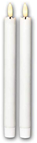LED Stabkerzen Flamme, 4er Set, weiß, 25x2,1cm