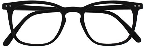 OPULIZE Bex Fernbrille Kurzsichtigkeit Groß Quadrat Cool Designer Rahmen Federscharniere Kratzfest Schwarz Herren Damen M64-1 -2.50