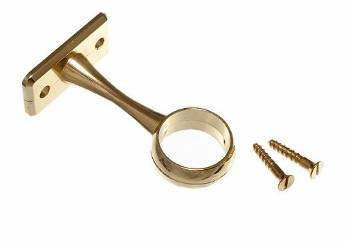 8 x Kleiderstangen-Mittelträger 19 mm messingbeschichtetes Metall