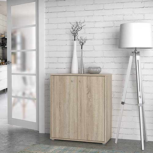 FORTE TEMPRA 2 Kommode mit 2 Türen, Holzwerkstoff, Sonoma Eiche Dekor, (B x H x T) 73,7 x 85,5 x 34,8 cm