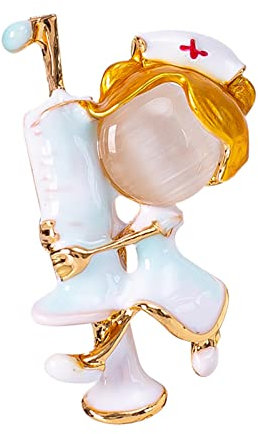 Sharplace Krankenschwester Pin aus aus Brosche Schmuck Krankenschwester Geschenk Arzt Broschen Lustige niedliche Cartoon Action Figure Krankenschwester, Nadelschlauch Krankenschwester
