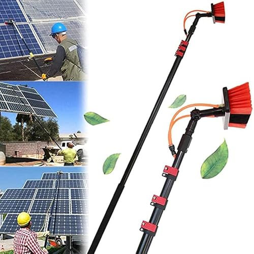 YEITH Spazzolone per Fotovoltaico, Spazzola Telescopica Acqua Pulita, Kit Spazzola per Vetri, per La Finestra Pulizia Auto del Vetro Pannello Solare Cleaning.,10.8m/36FT