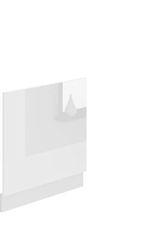 Belini - Pannello frontale per lavastoviglie PO, 60 cm di larghezza, pannello frontale per lavastoviglie senza maniglia, colore: Bianco lucido