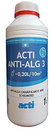 PURAGREEN AcquaHOME® ACTI ANTIALGHE per Piscina - Anti ALG3 Confezione da 1 LITRO - Ideale per Spa E Piscine FUORITERRA di Piccole E Medie Dimensioni